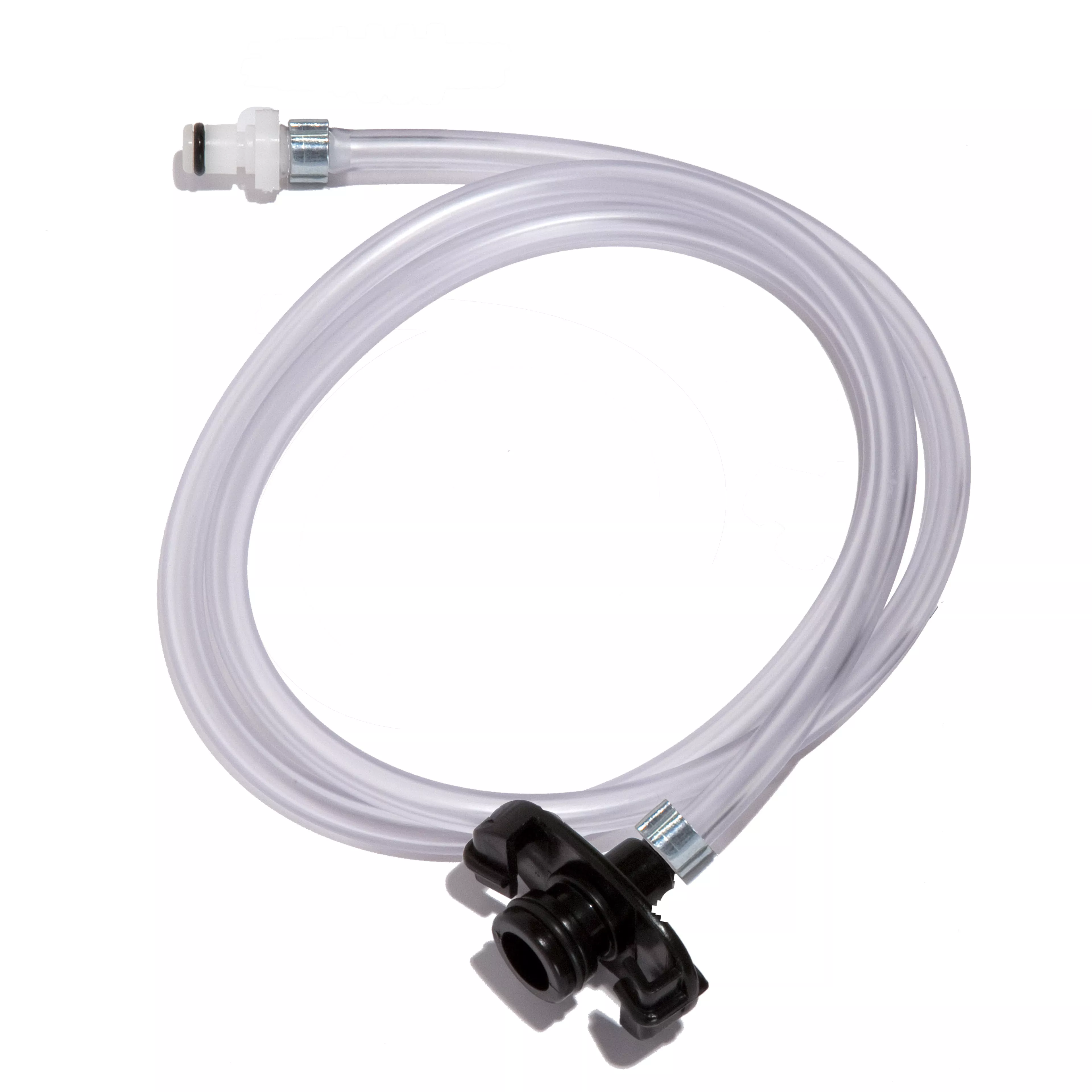 JG10A-XC - 10 cc Standard Syringe Adapter w/ 3 ft. 1/4" OD Tubing - White QC