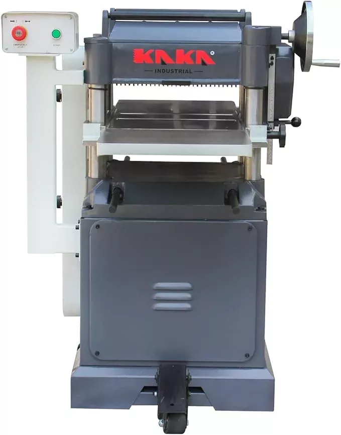 KAKA INDUSTRIAL WDP-4215,15 inch Width 8 inch Max Height,Woodworking Planer with Built in Mobile Base and Helical Cutterhead 220V-60HZ-1PH