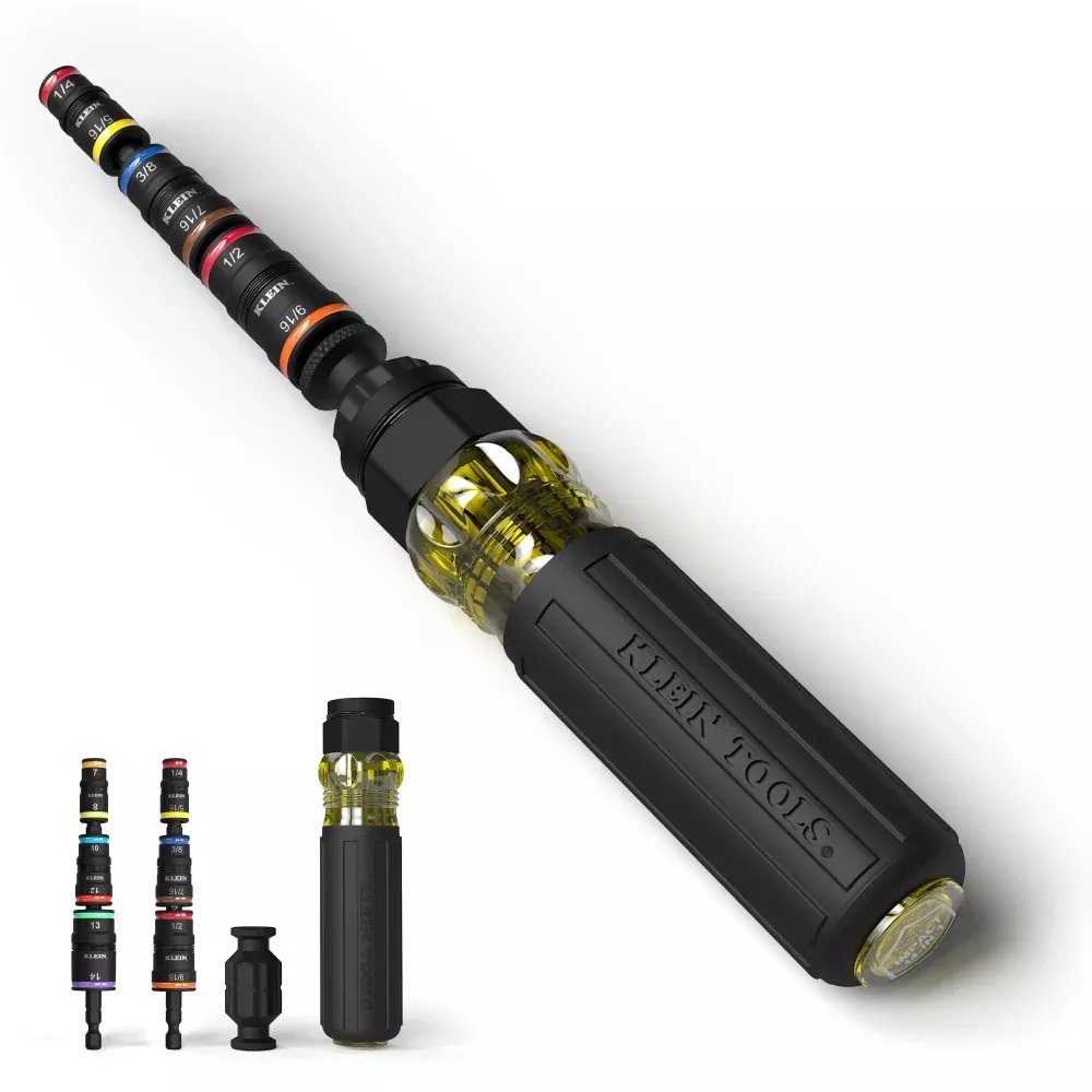 Klein 32914HD 14-in-1 Impact Rated Flip Socket Set