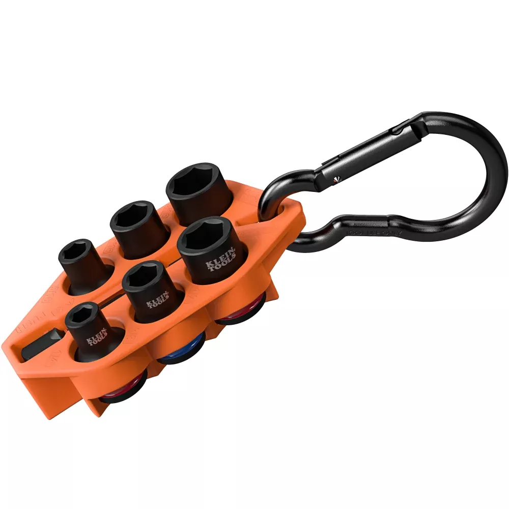 Klein 33808 Grab-And-Go Impact Socket Set, SAE, 7-Piece