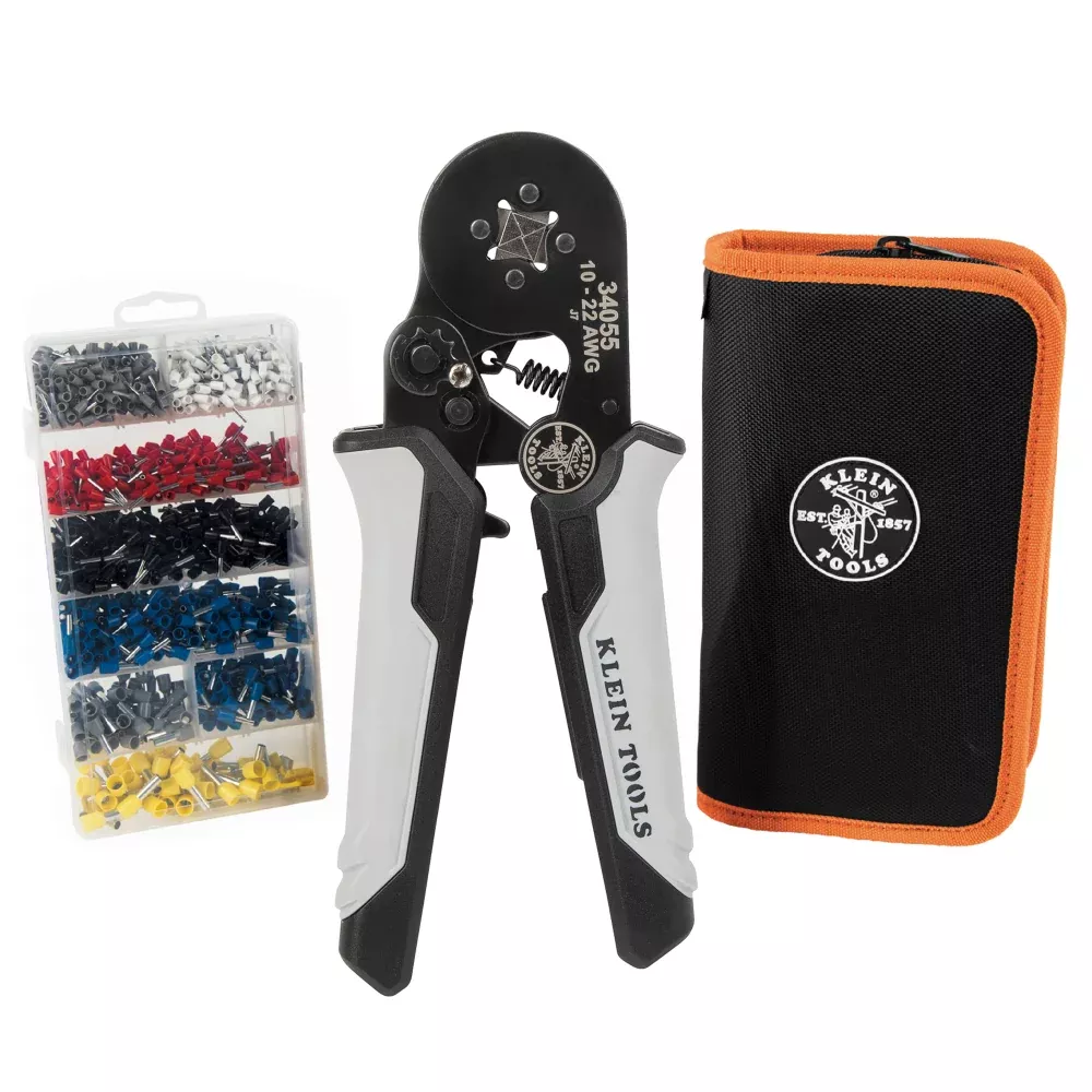 Klein 34060 Ratcheting Ferrule Square Crimper Set