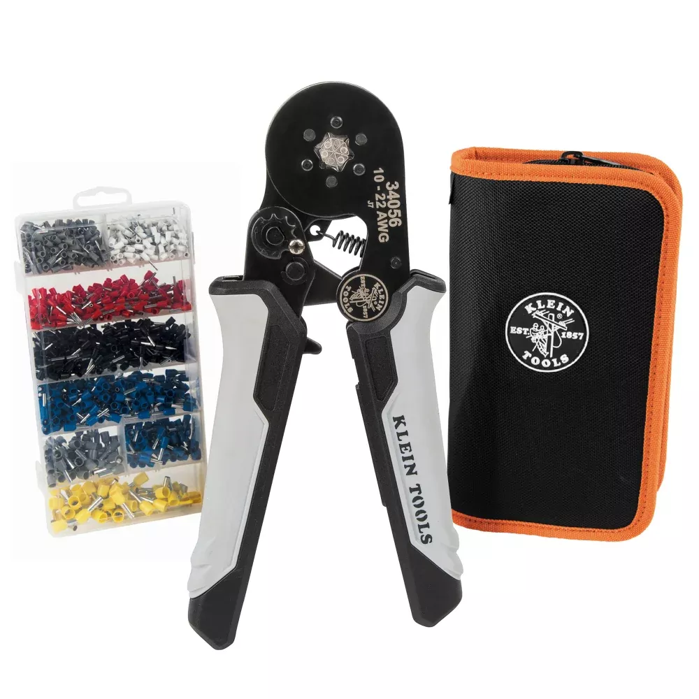 Klein 34061 Ratcheting Ferrule Hex Crimper Set