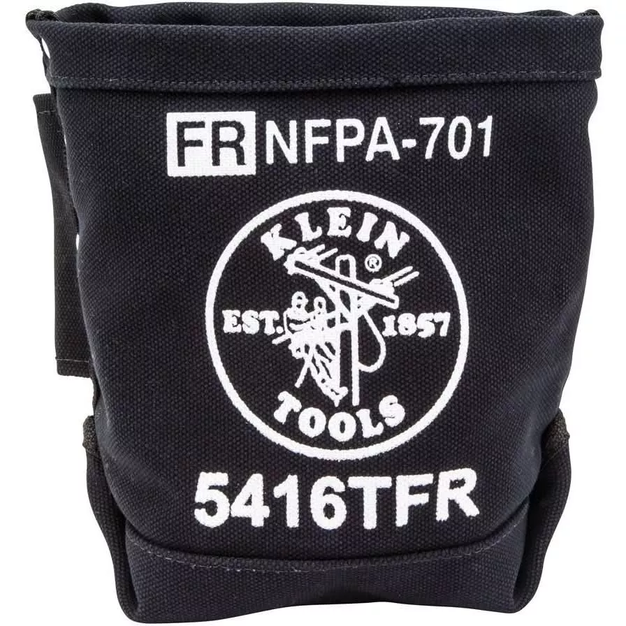 Klein 5416TFR Tool Bag, Flame Resistant Bolt Bag, No. 4 Canvas, 5 x 10 x 9-Inch