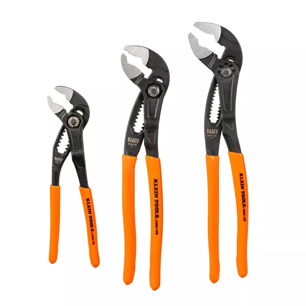 Klein D5053BKIT Quick Adjust Klaw Pump Pliers Set, 3-Piece