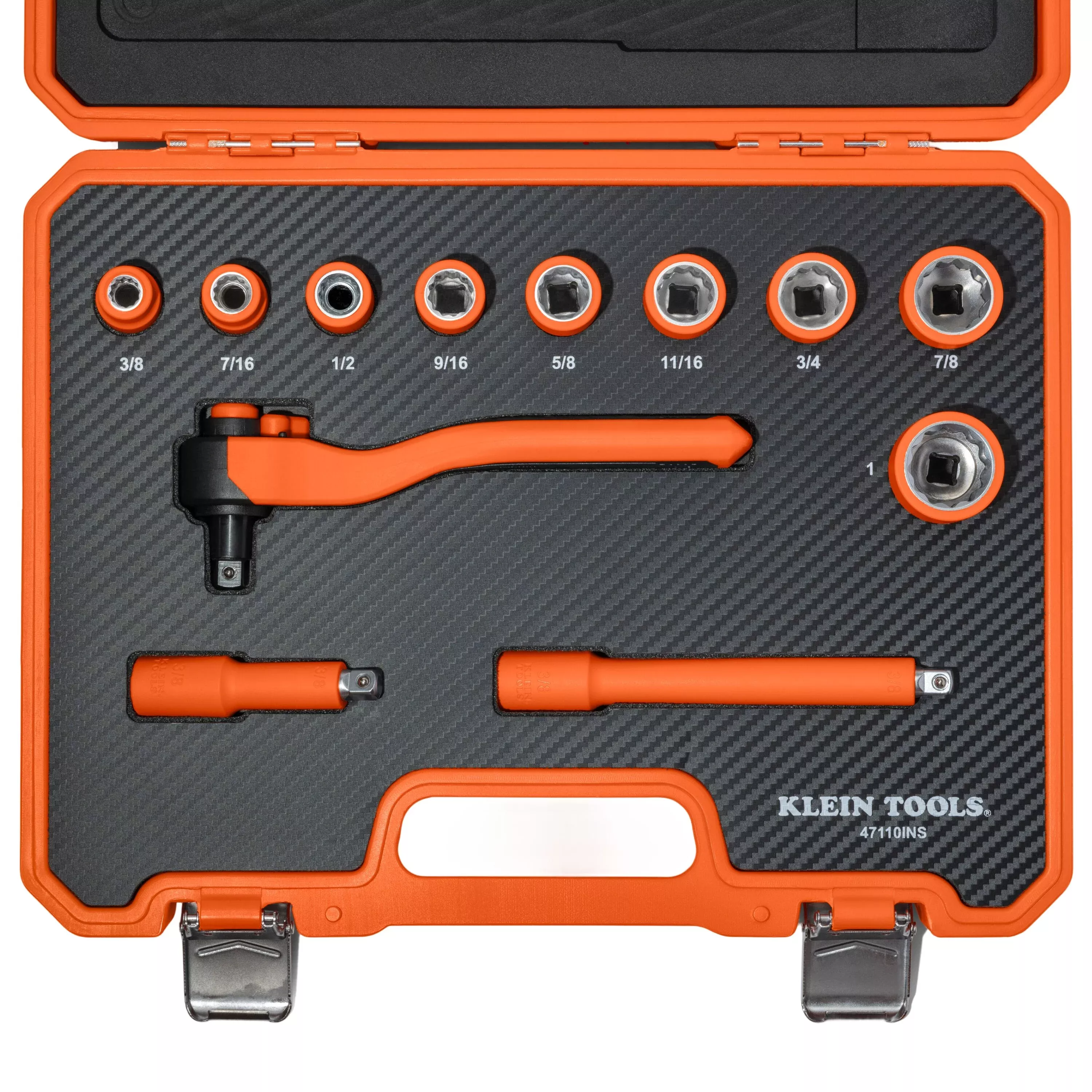 Klein Insulated Ratchet and Socket Set, 12-Piece