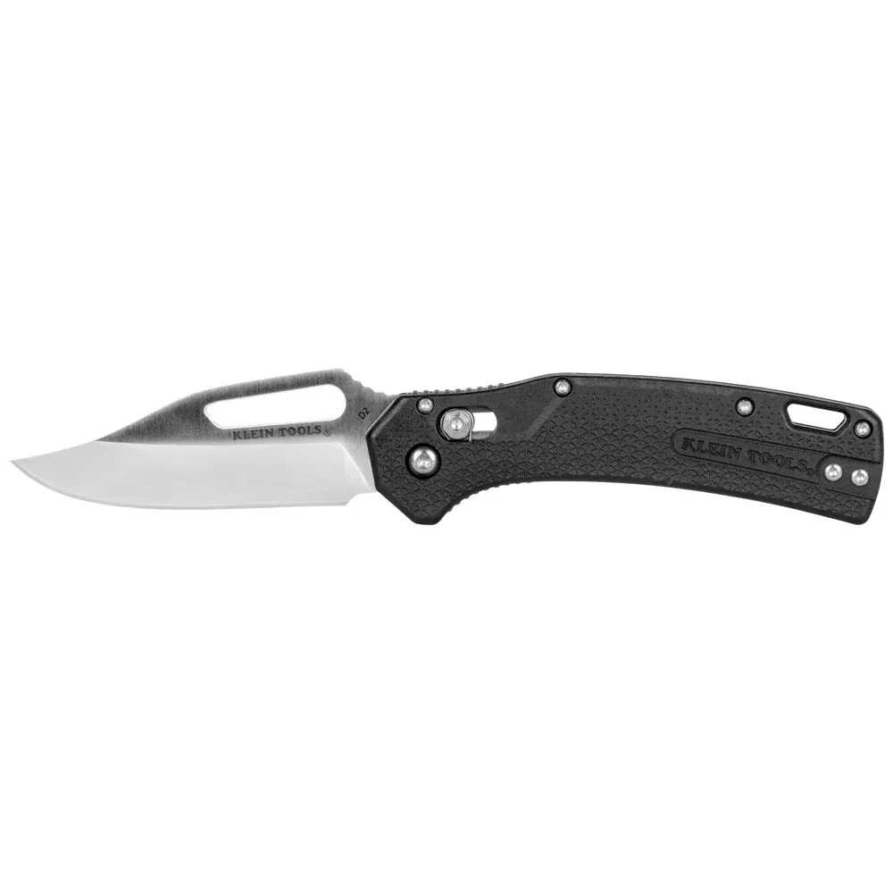 Klein KTO Resurgence Knife, Clip Point Blade, Black Handle