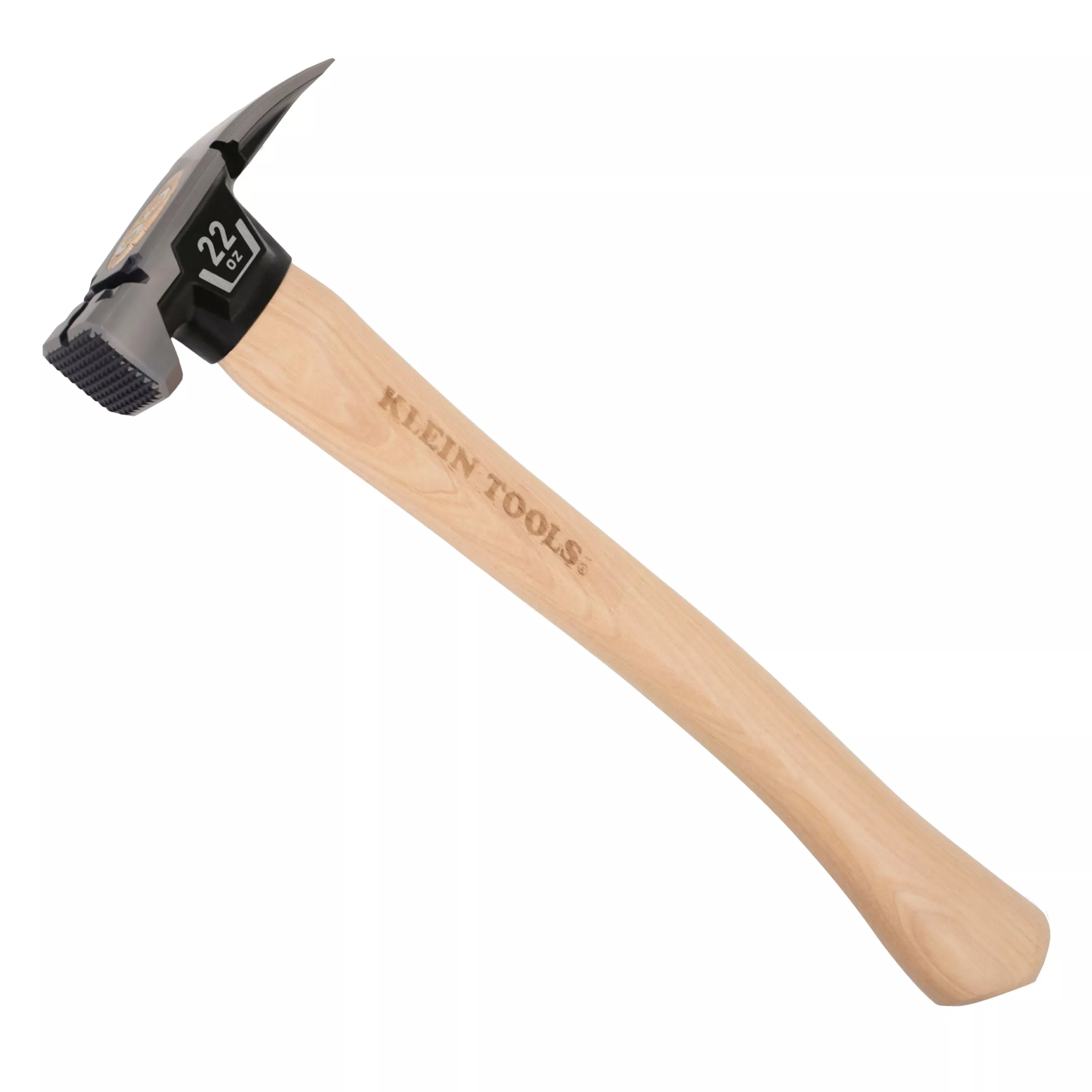 Klein Milled Face Hickory Handle Hammer, 22-Ounce