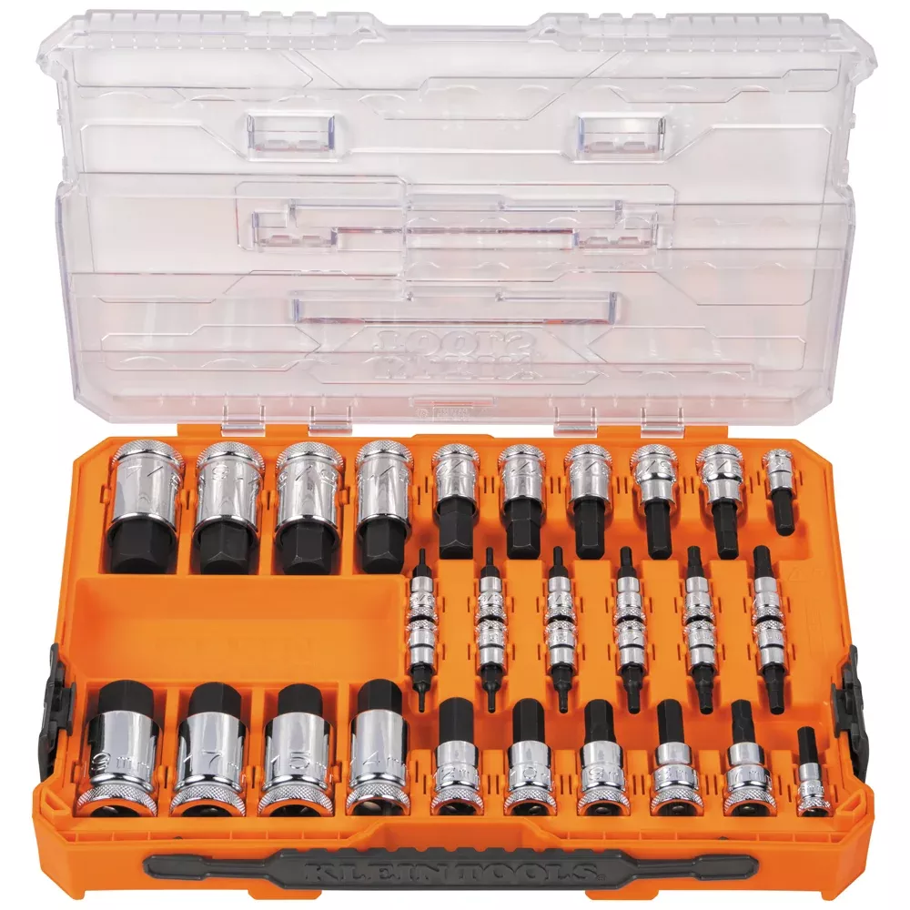 Klein Tools 65233HEX SAE, Metric Hex Socket Set, 33 Pc