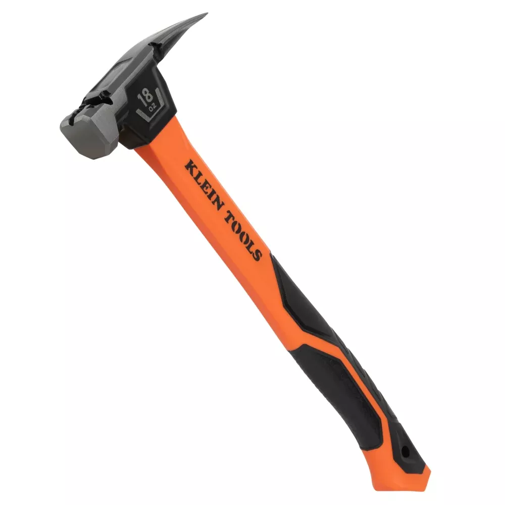 Klein Tools H80918 Fiberglass Hammer, 18 oz