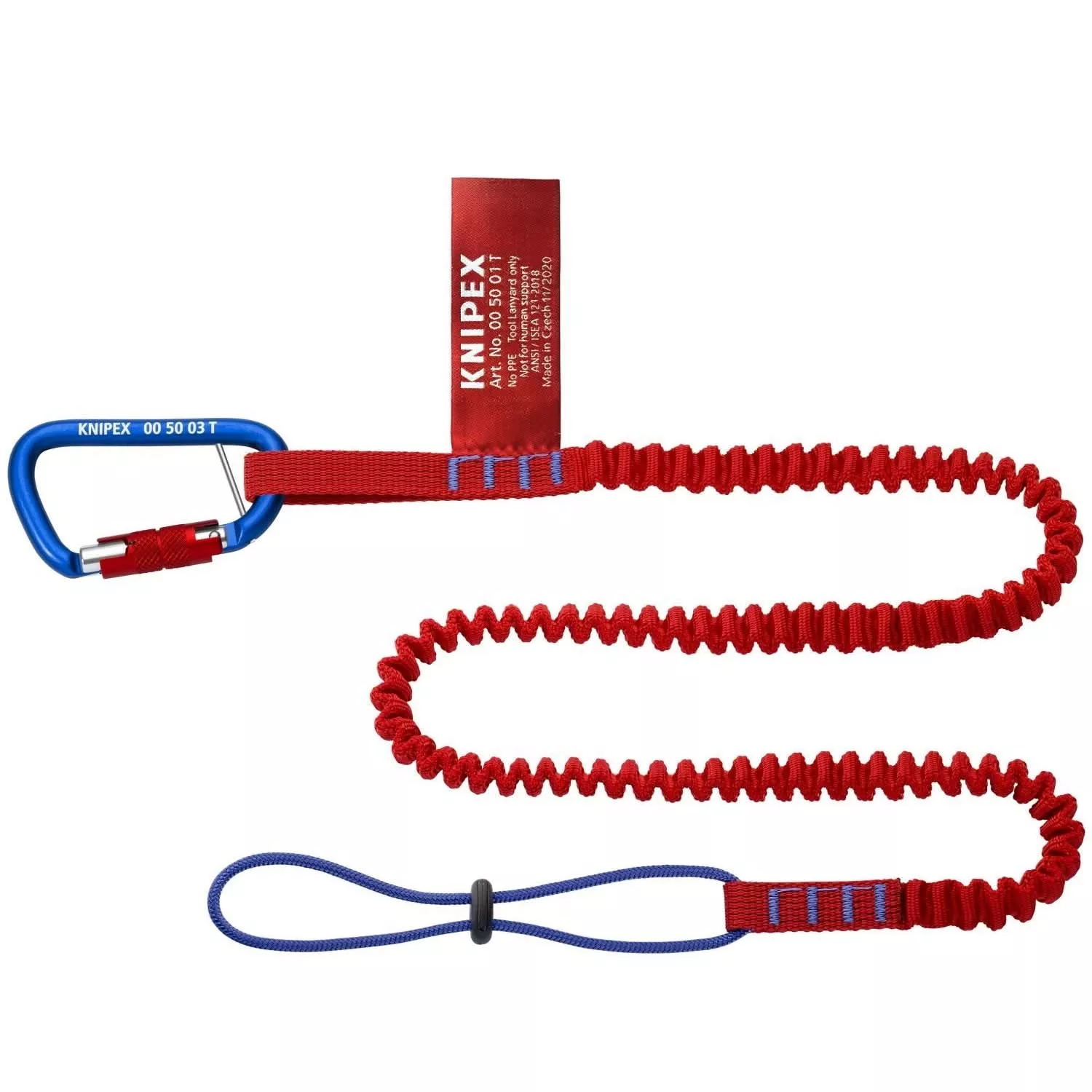 Knipex 00 50 05 T BKA Tool Tethering Lanyard with Captive Eye Carabiner