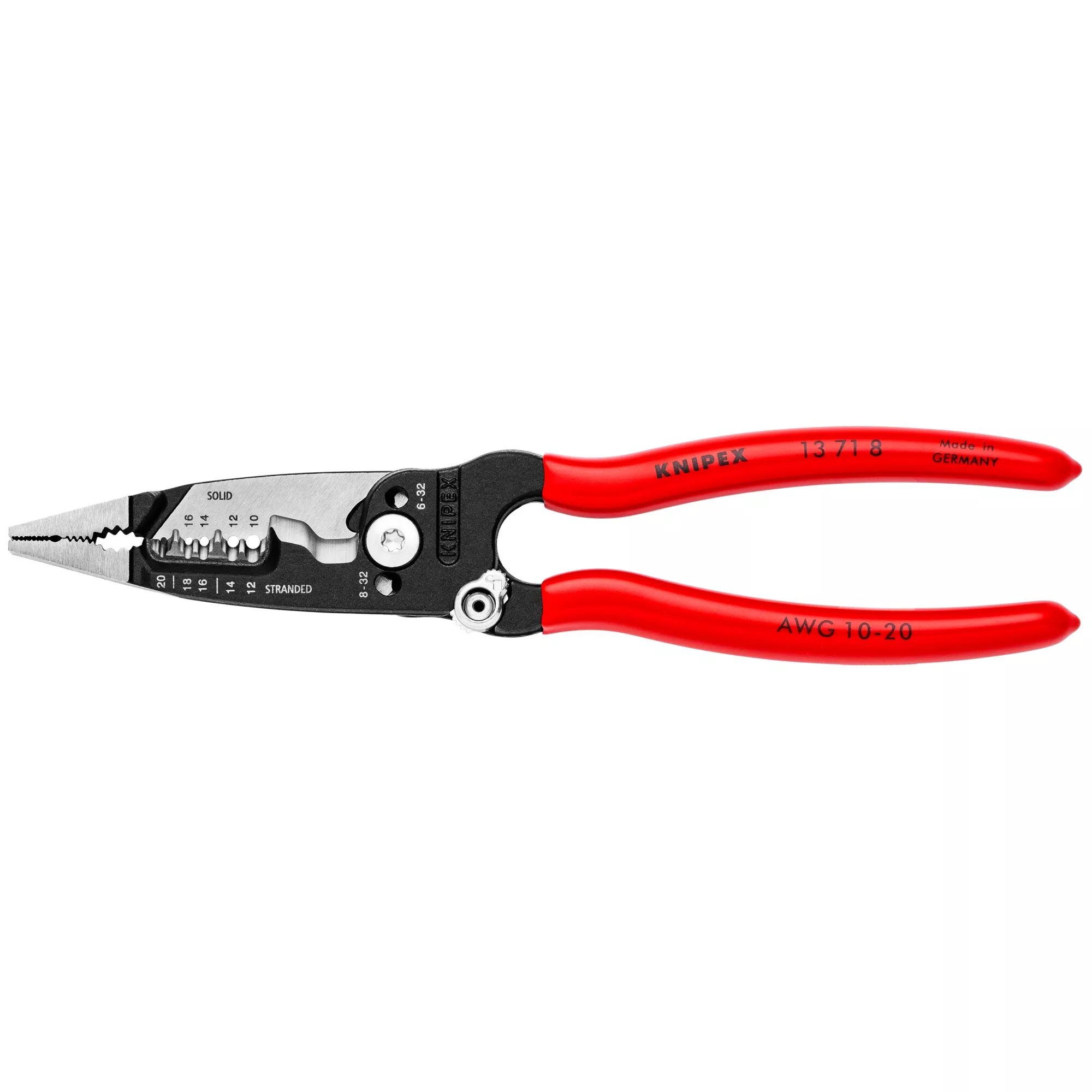 Knipex 13 71 8 8" Forged Wire Stripper 20-10 AWG