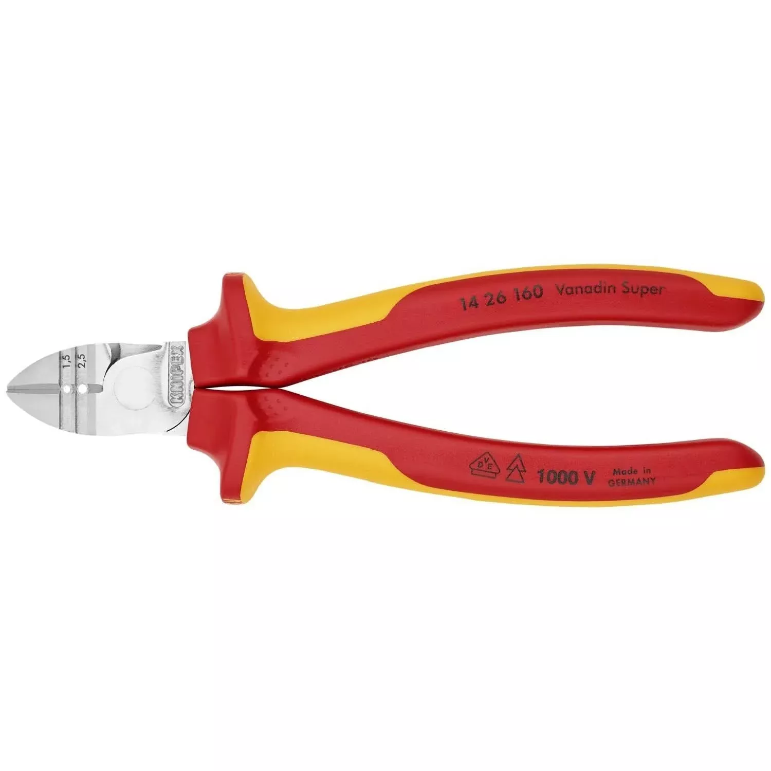 Knipex 14 26 160 Diagonal Cutting Pliers with Stripper-1000V Insulated