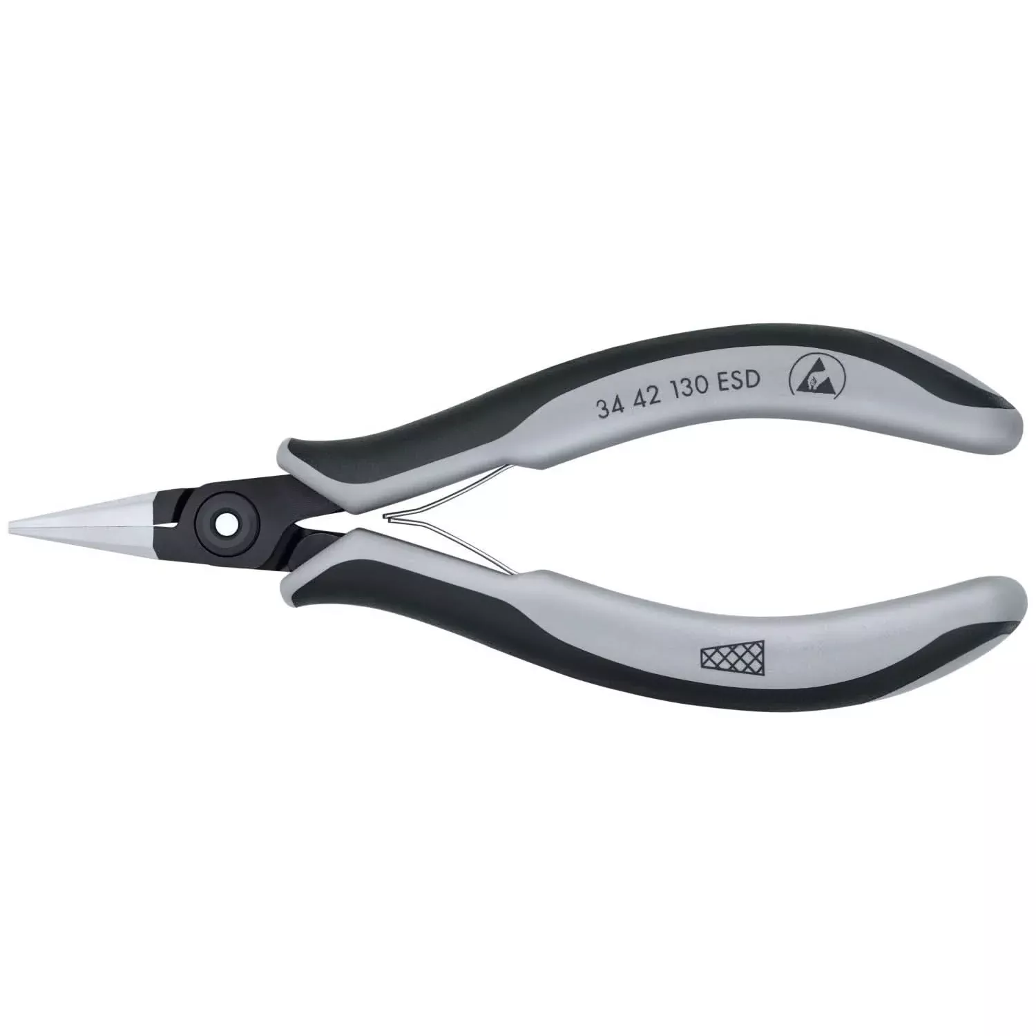 Knipex 34 42 130 ESD Electronics Pliers-Flat Wide Tips, ESD Handles