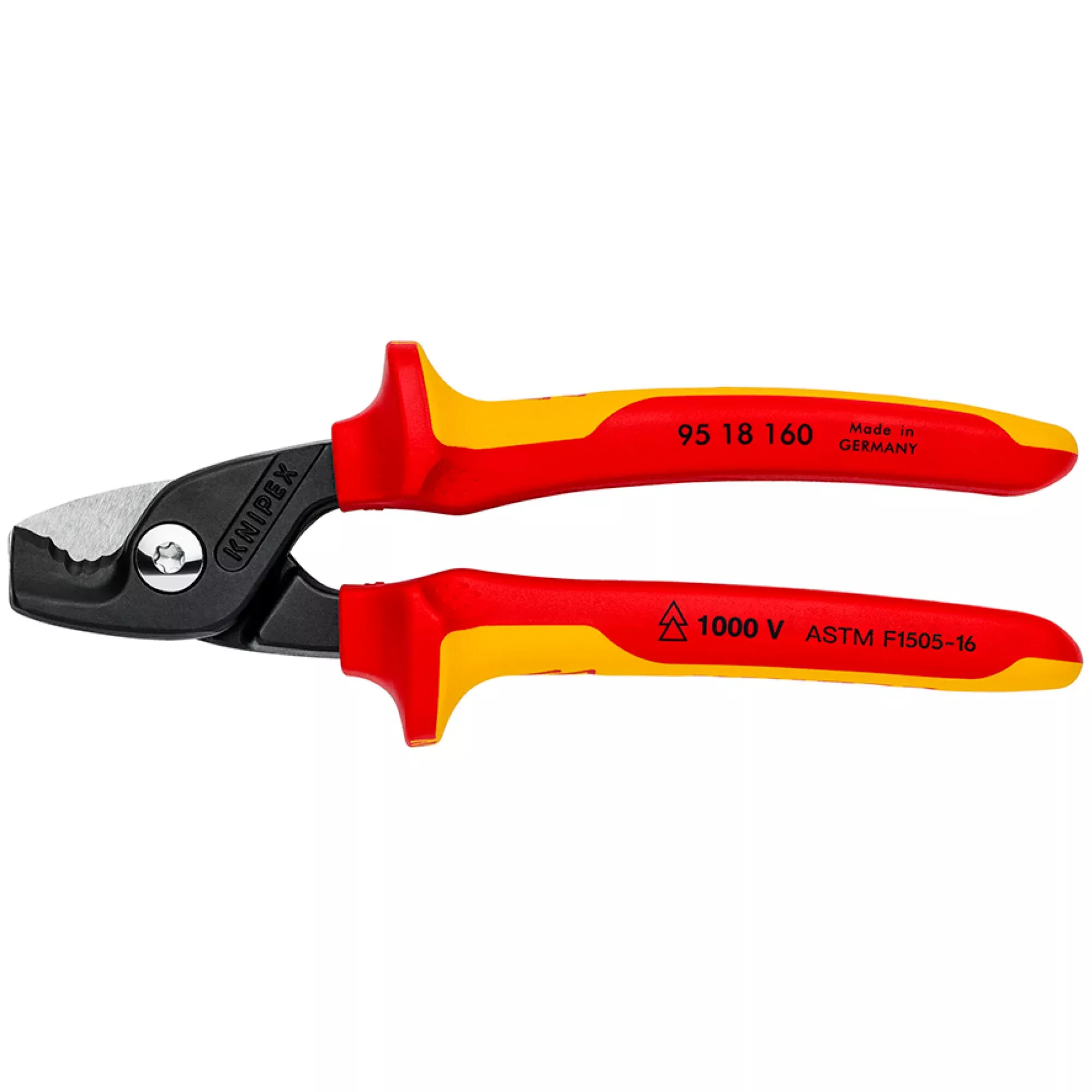 Knipex 95 18 160 US 6 1/4" StepCut Cable Shears-1000V Insulated