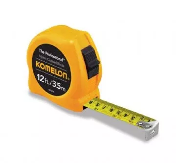 Komelon 12'/3.5 x 1/2" Yellow Professional - Inch/Metric