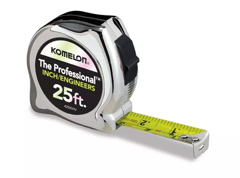 Komelon 25' x 1" Chrome Professional with High Visibility Blade