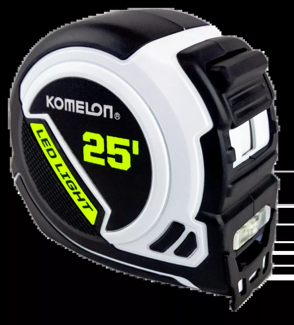 Komelon 25' x 1" Ultra-Compact Tape Measure with Built in LED Light Feature