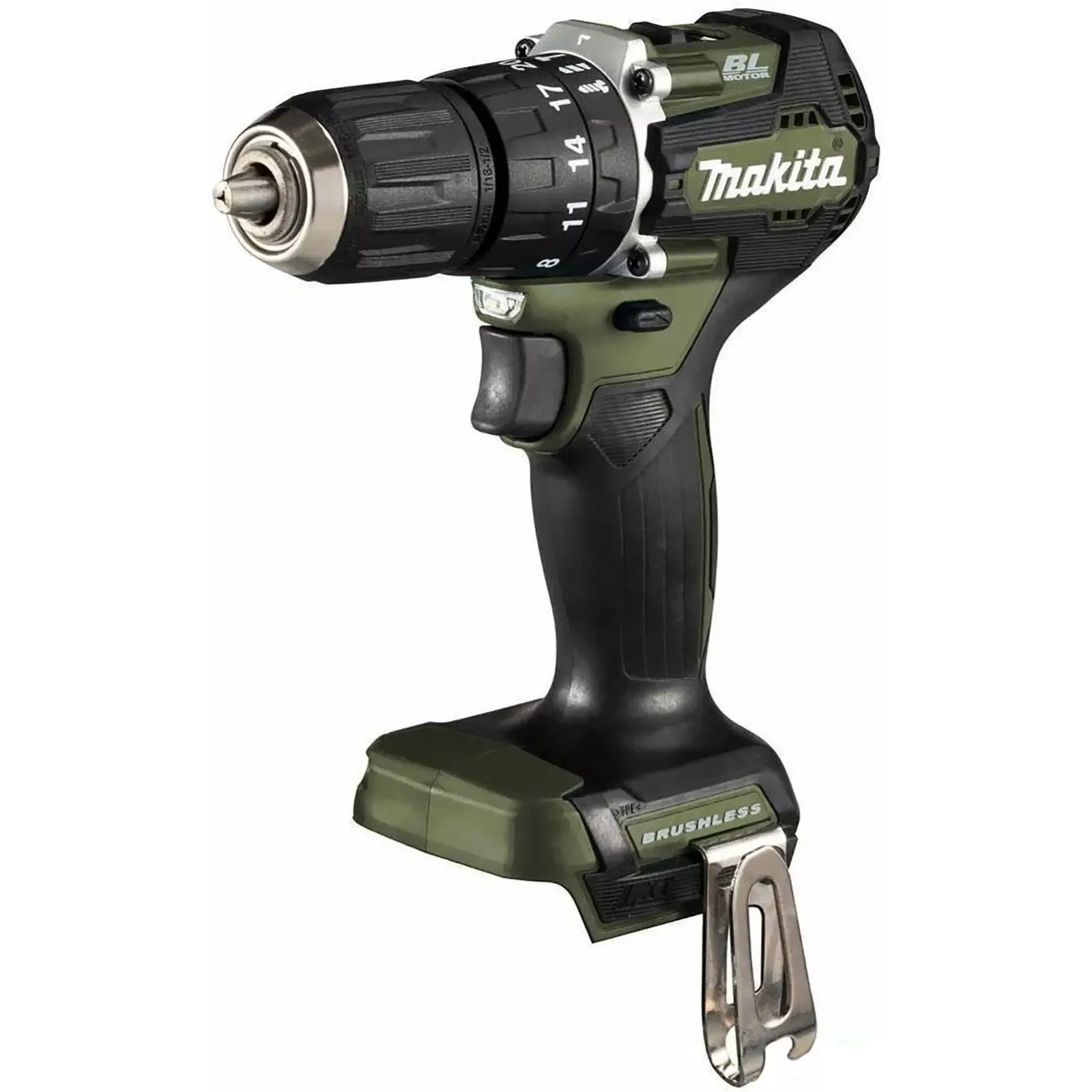 Makita Combi Drill Hammer Driver in Case 18V LXT Li-ion Cordless Olive Range DHP487ZO Body Only