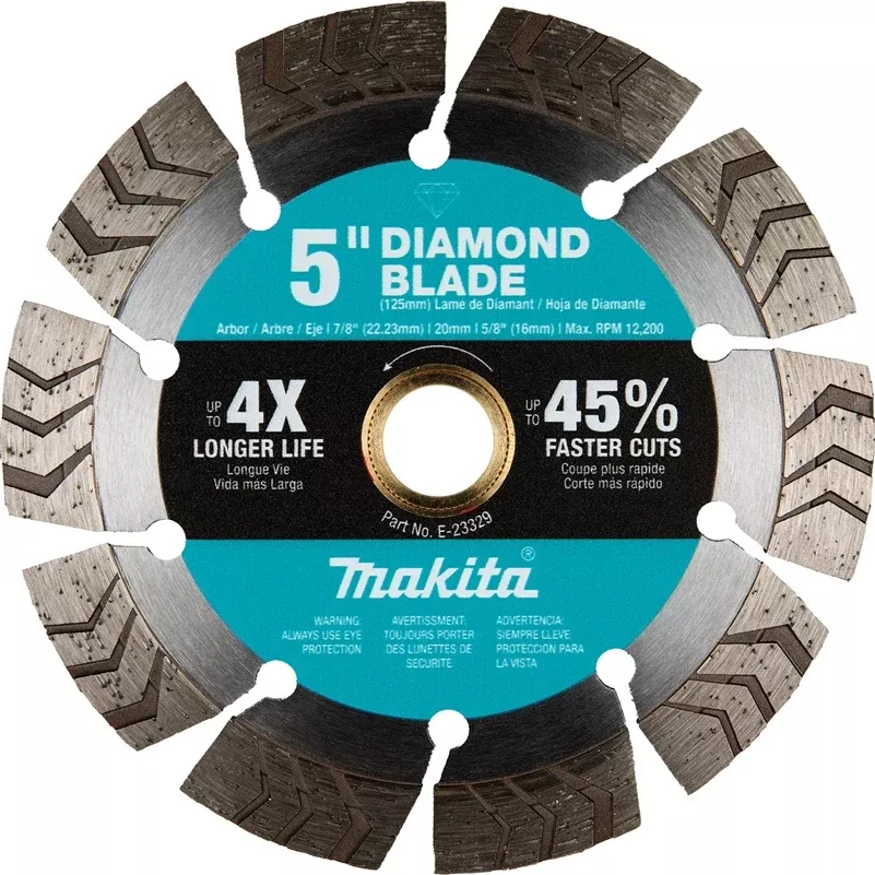 Makita E-23329 5 in. Diamond Blade Segmented Turbo