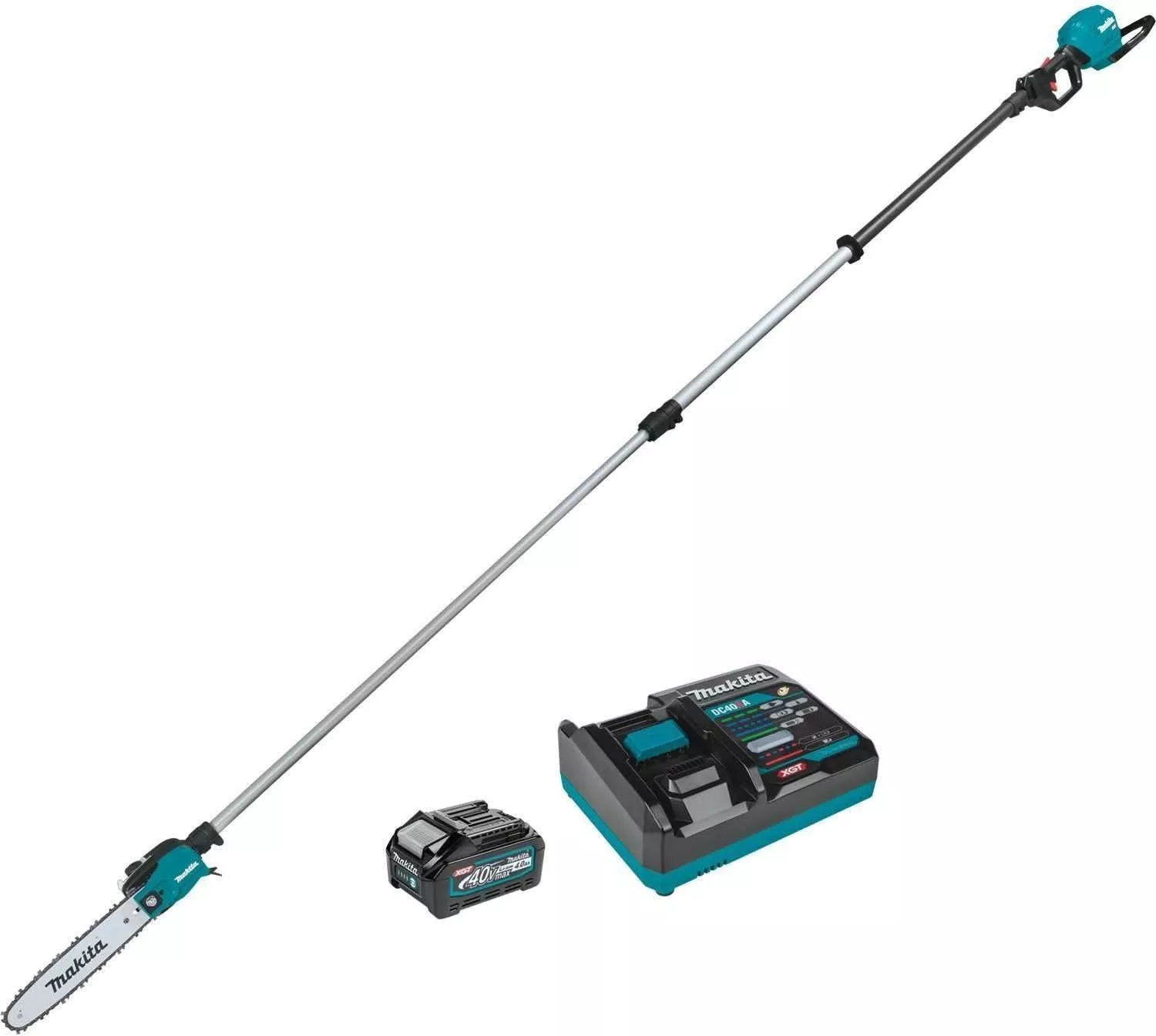 Makita GAU02M1 40V max XGT Brushless Cordless 10" Telescoping Pole Saw Kit, 13' Length (4.0Ah)
