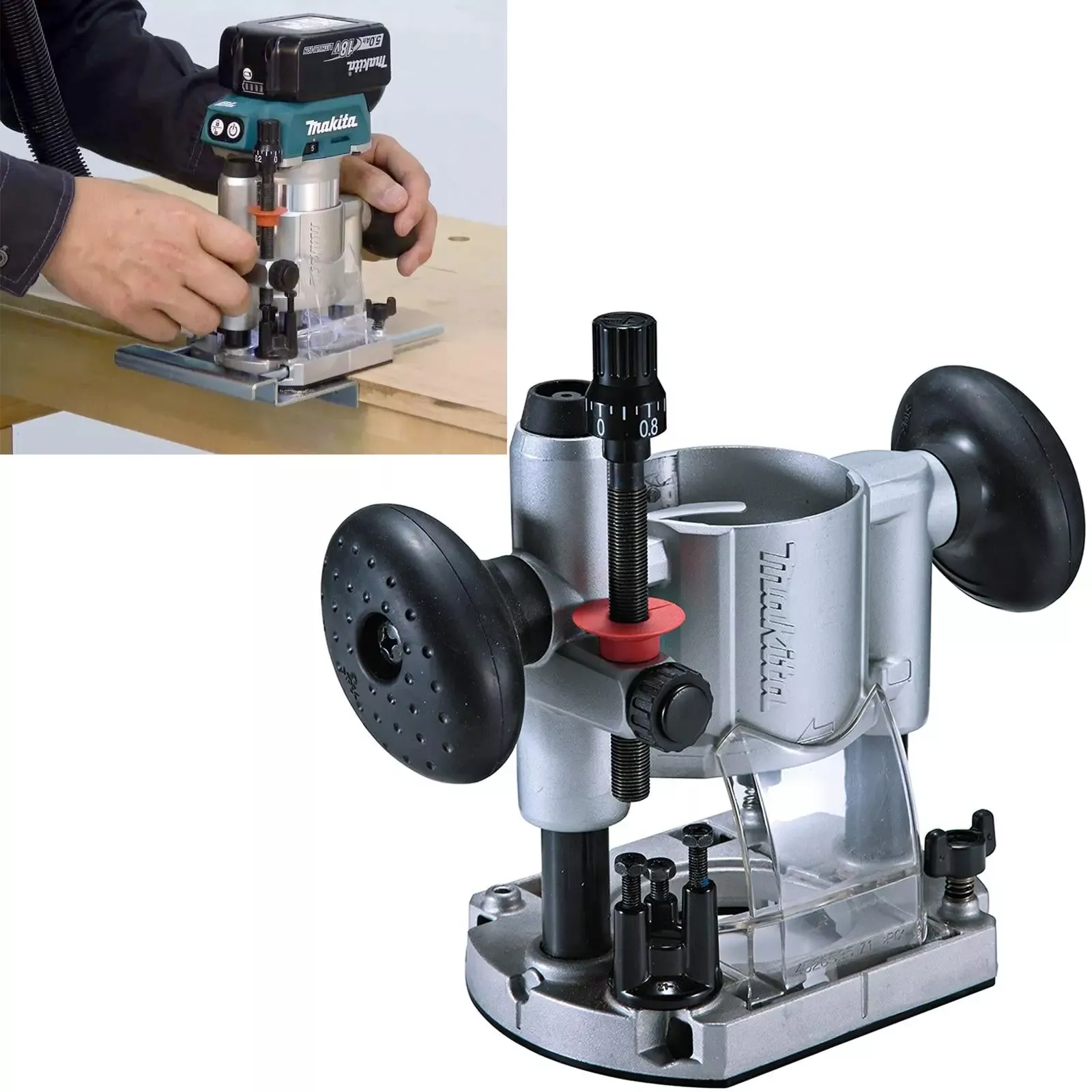 Makita Plunge Base Set Router Trimmer Cutter Depth Adjustment RT0700 DRT50