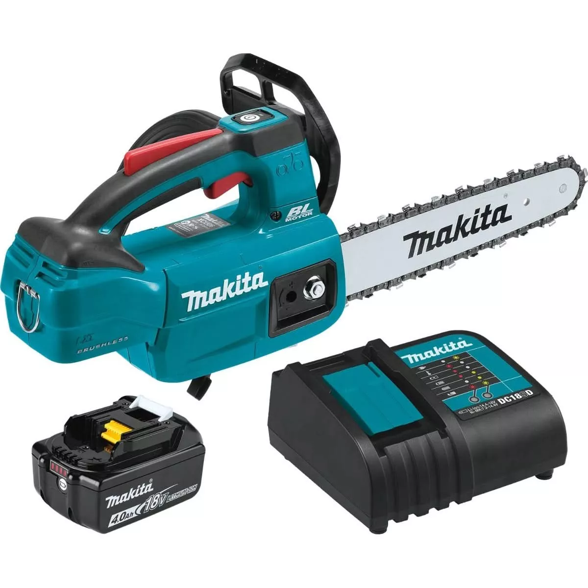 Makita XCU06SM1 18V LXT Lithium-Ion Brushless Cordless 10" Top Handle Chain Saw Kit (4.0Ah)