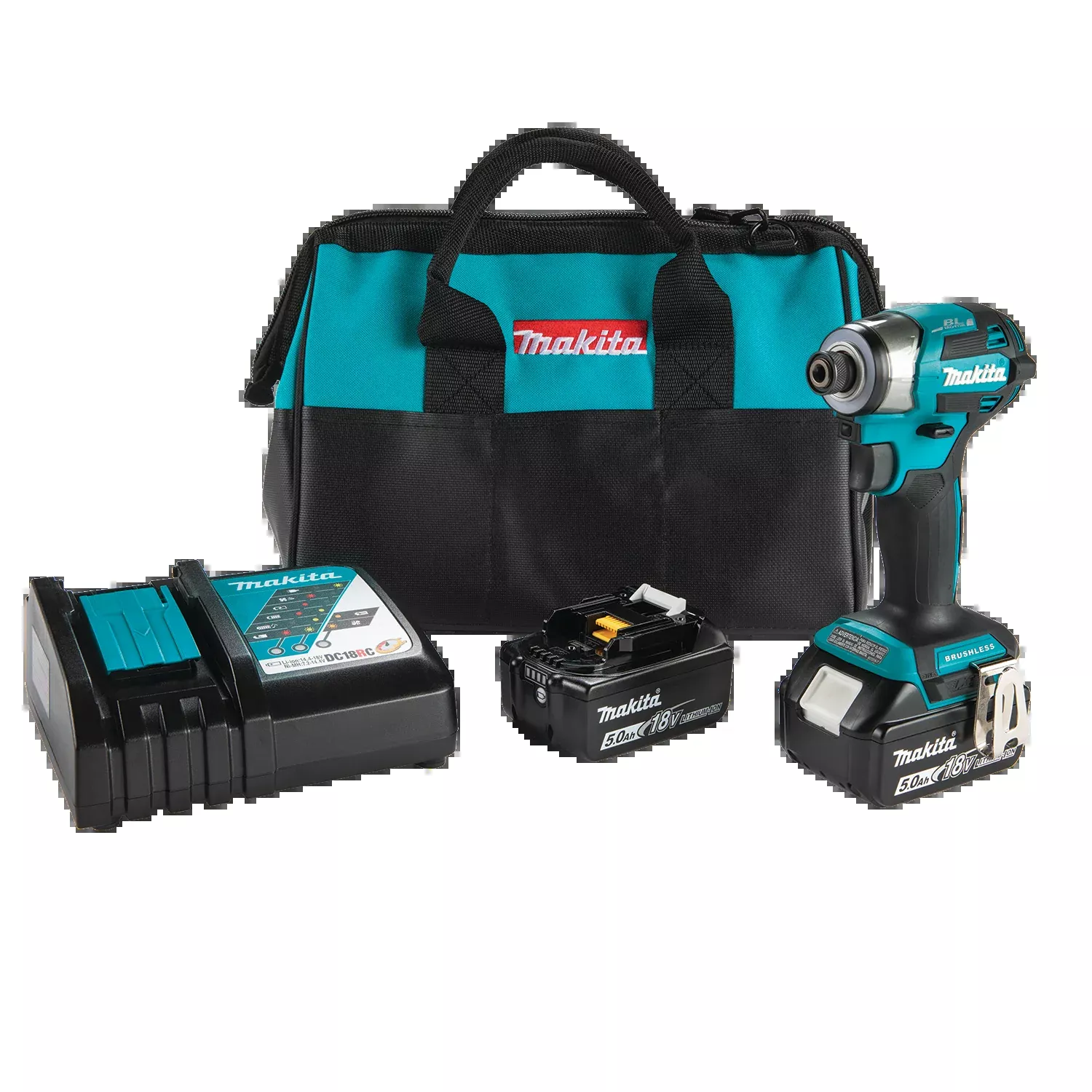 Makita XDT20T 18V LXT Cordless Quick-Shift Mode 4-Speed Impact Driver Kit (5.0Ah)