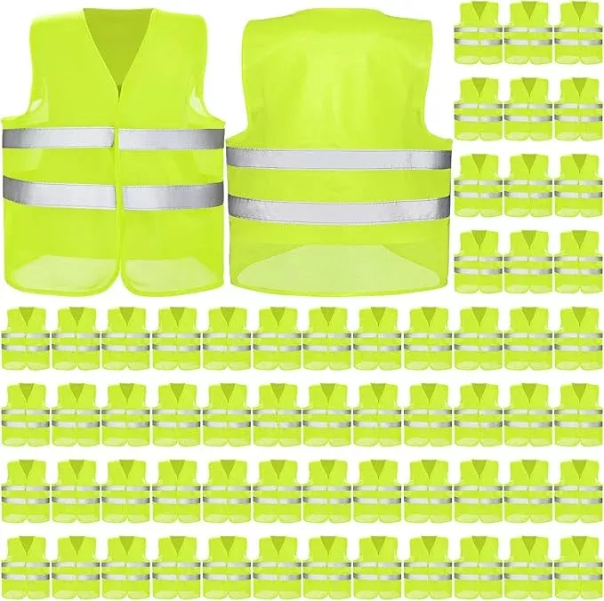 Mepase Reflective Safety Vests High Visibility Mesh Security Vest Work Vest with Silver Strip for Men Women Construction