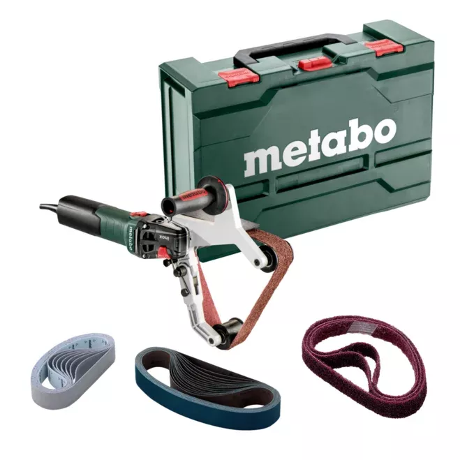 Metabo 646243620 RBE 15-180 Set 7" Variable Speed Pipe/Tube Sander Kit - 1,650-5,500 ft/min - 13.5 AMP w/Lock-on, Accessory set