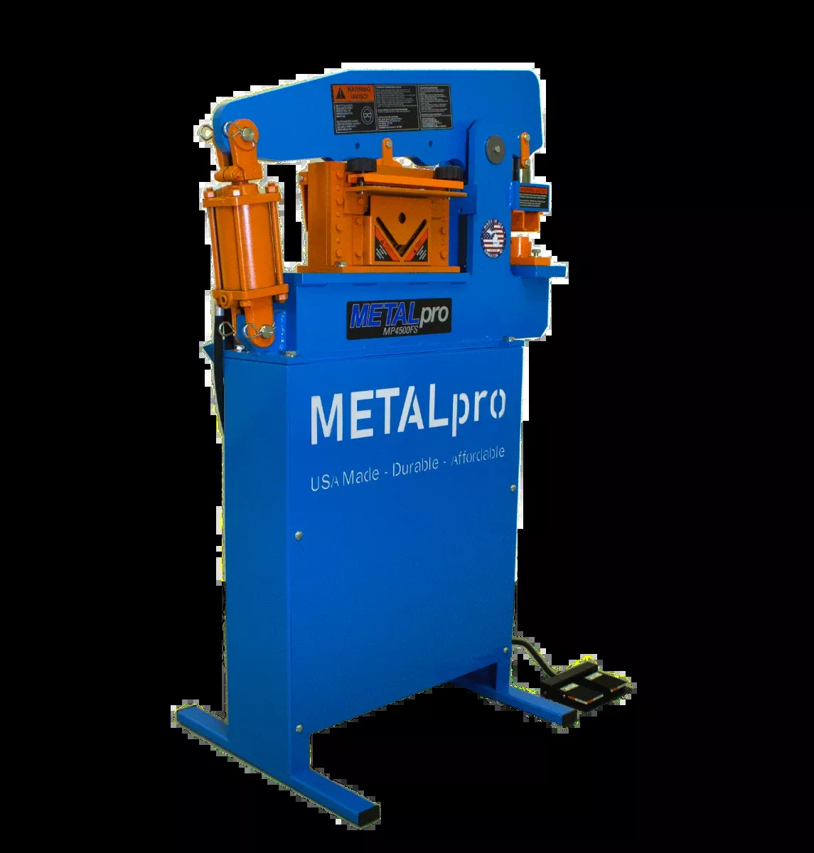 MetalPro 45 Ton Ironworker with 8 in. Shear and Foot Switch MP4500FS