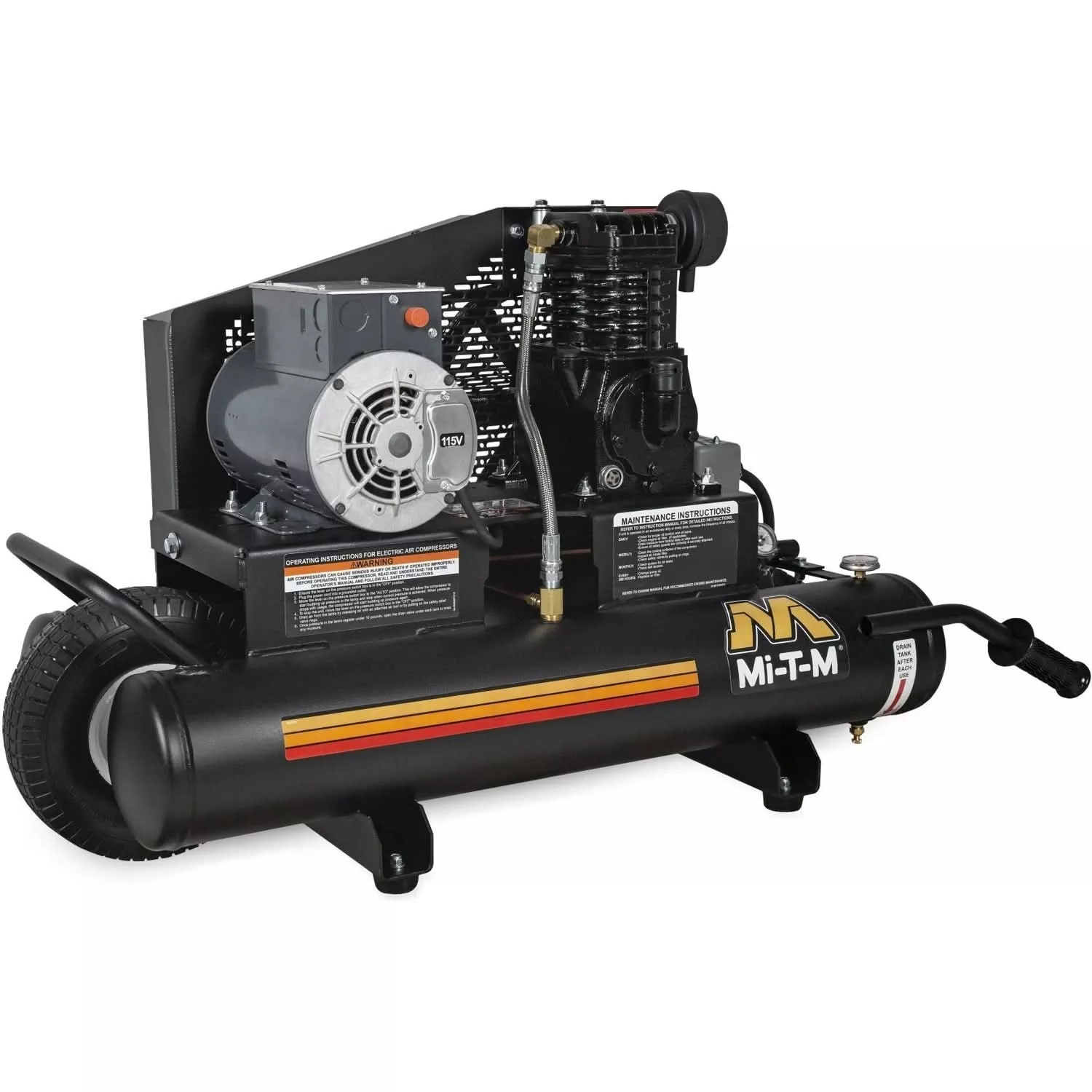 Mi-T-M AM1-PE02-08M 8-Gallon Single Stage Electric Air Compressor