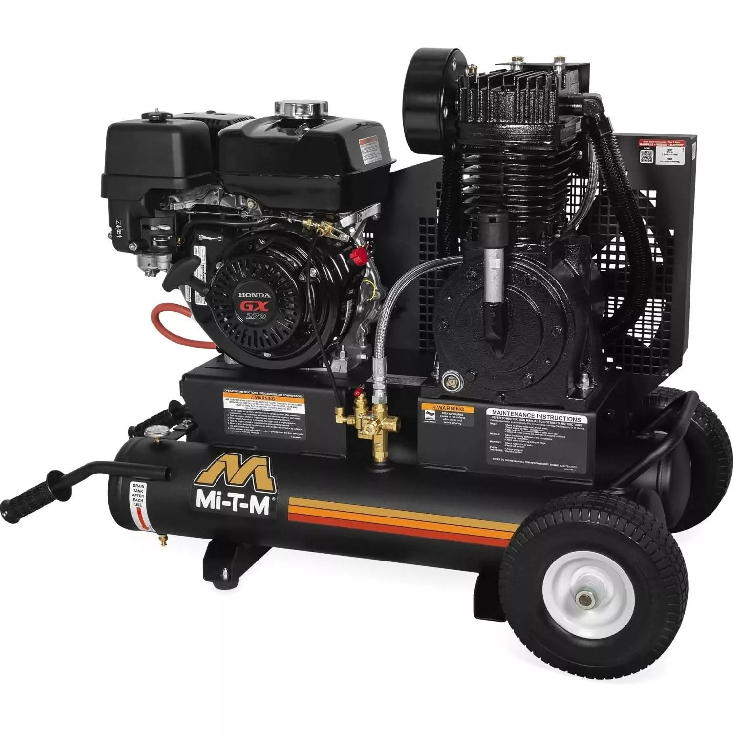 Mi-T-M AM2-PH09-08M 8-Gallon Two Stage Gasoline Air Compressor