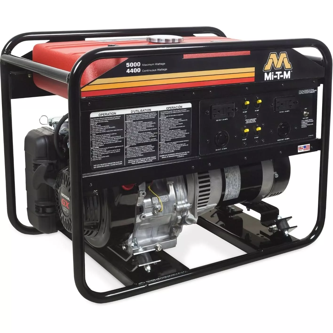 Mi-T-M GEN-5000-0MH0 5000-Watt Gasoline Portable Generator