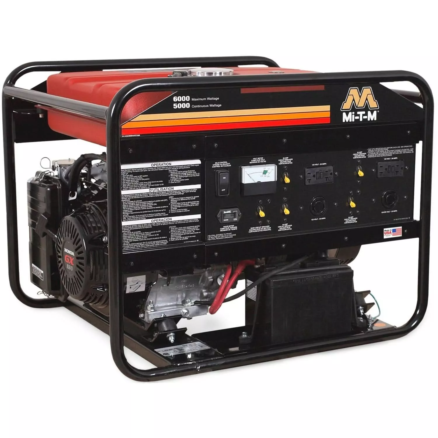 Mi-T-M GEN-6000-0MHE 6000-Watt Gasoline Portable Generator