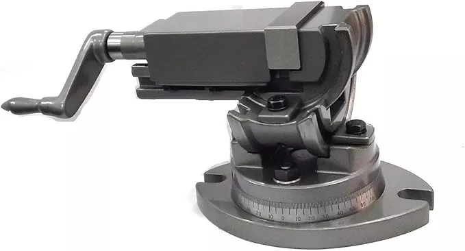 Milling Machine Vise 2"(50 mm)-3 Way (Swivel,Tilting,Angle Vice) Machine Tool Milling Vice Vise Grey