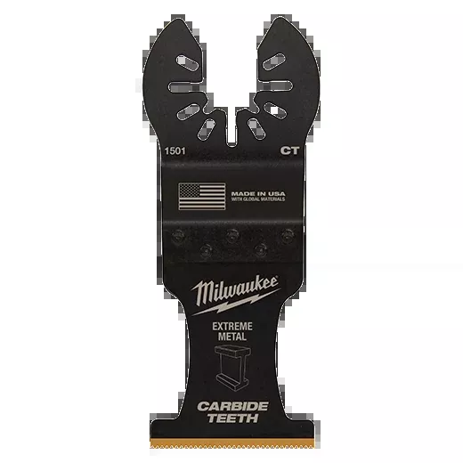 Milwaukee 1-3/8” Carbide Teeth Metal Universal Fit Oscillating Multi-Tool Blade (2 PK)