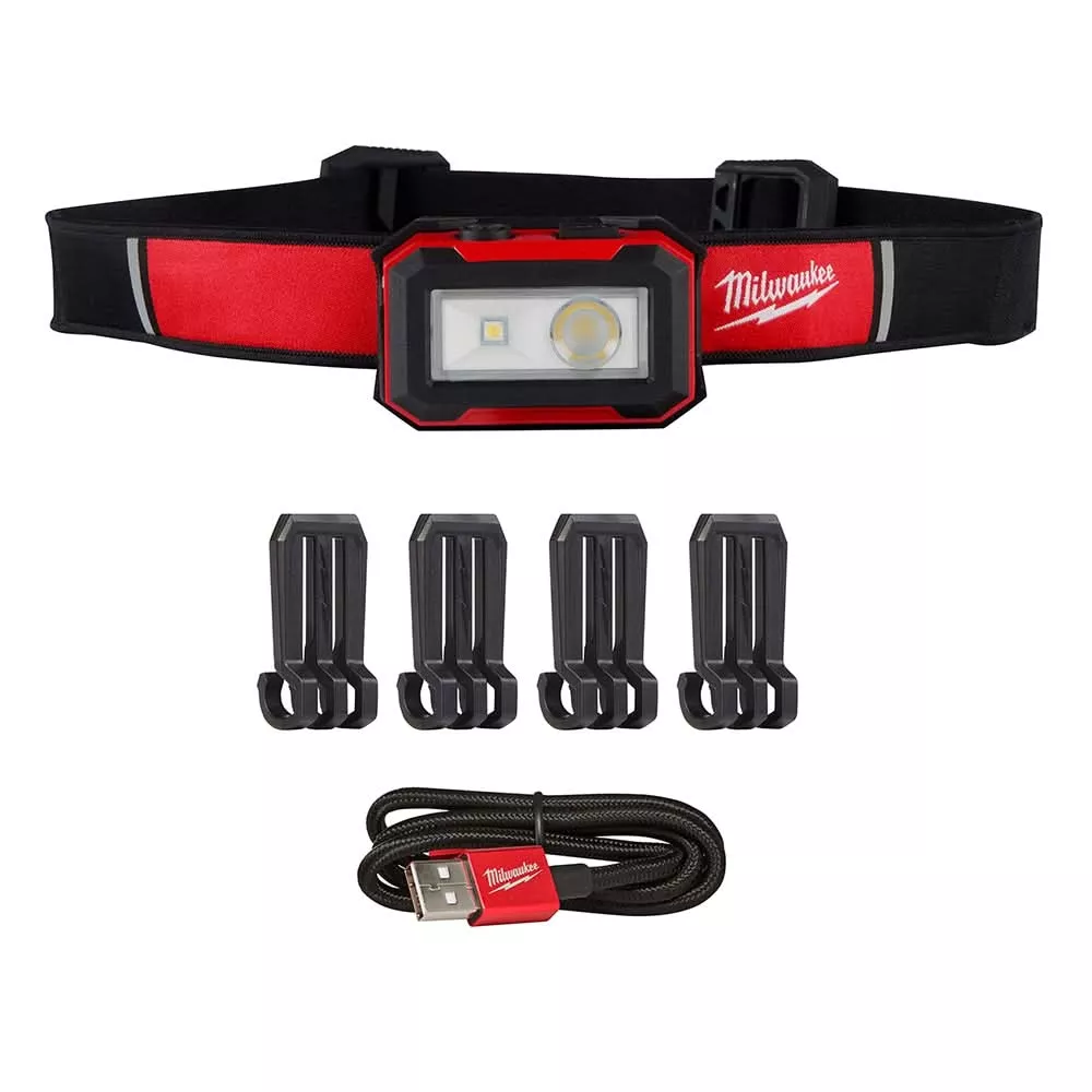 Milwaukee 2012R Rechargeable 450-Lumens Magnetic Headlamp with Task Light