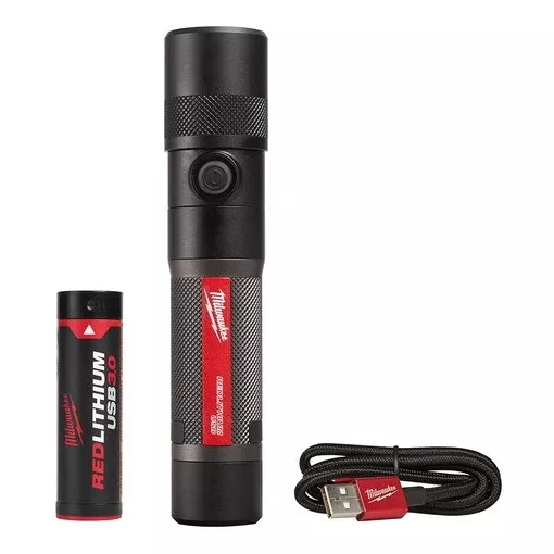 Milwaukee 2161-21 USB 1100L Twist Focus Flashlight
