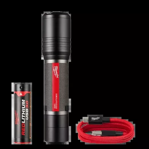 Milwaukee 2162-21 RedLithium USB Flashlight Kit 200 Lumen Slide Focus
