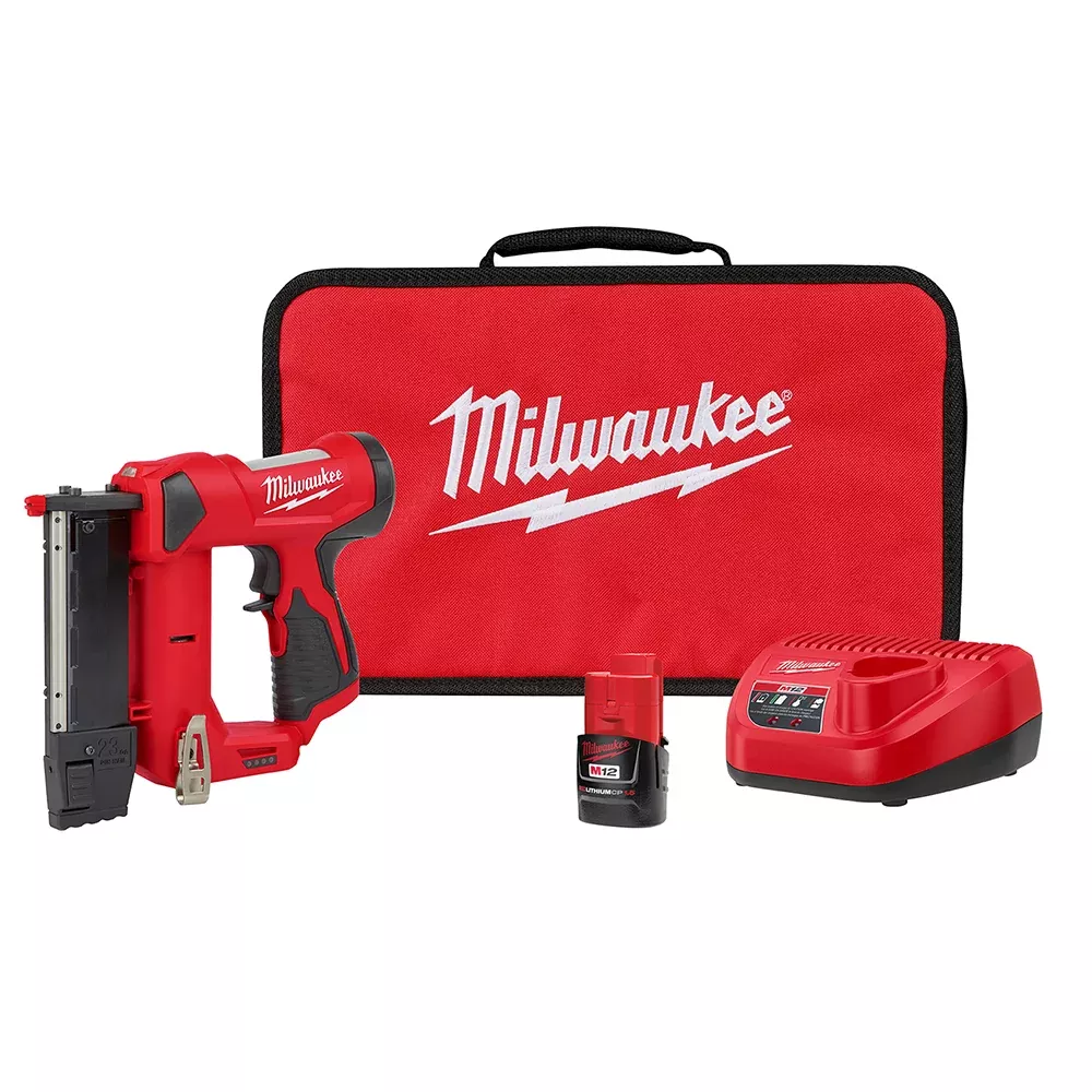 Milwaukee 2540-21 - M12, 23 Gauge Pin Nailer Kit