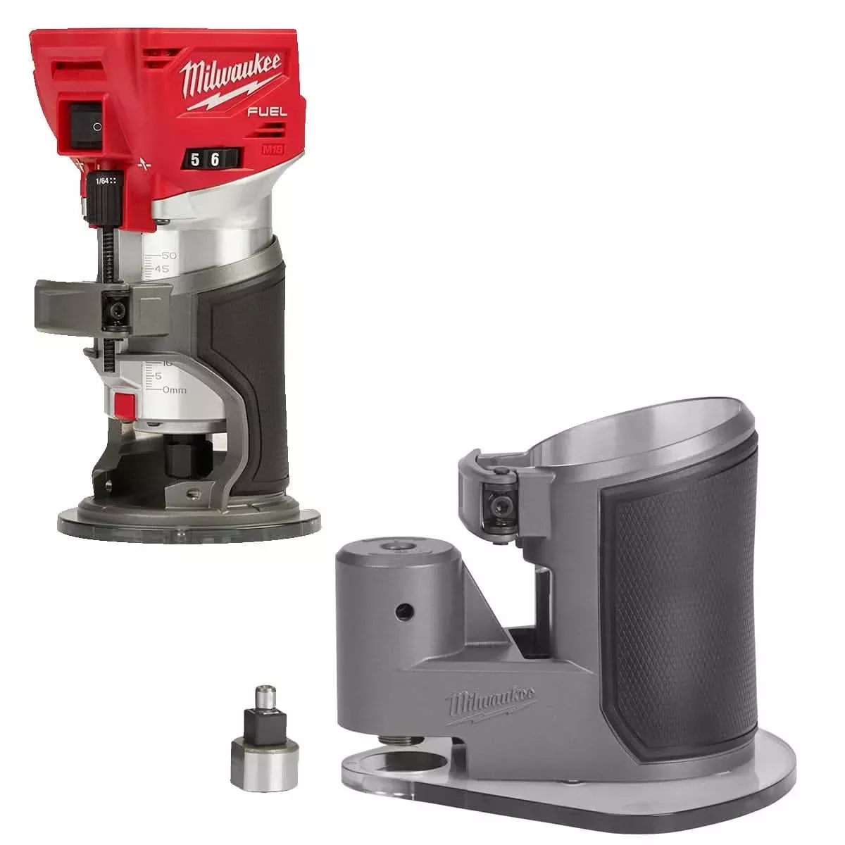 Milwaukee 2723-20 M18 FUEL Brushless Compact Router and Compact Router Offset Base, Tool Only Kit