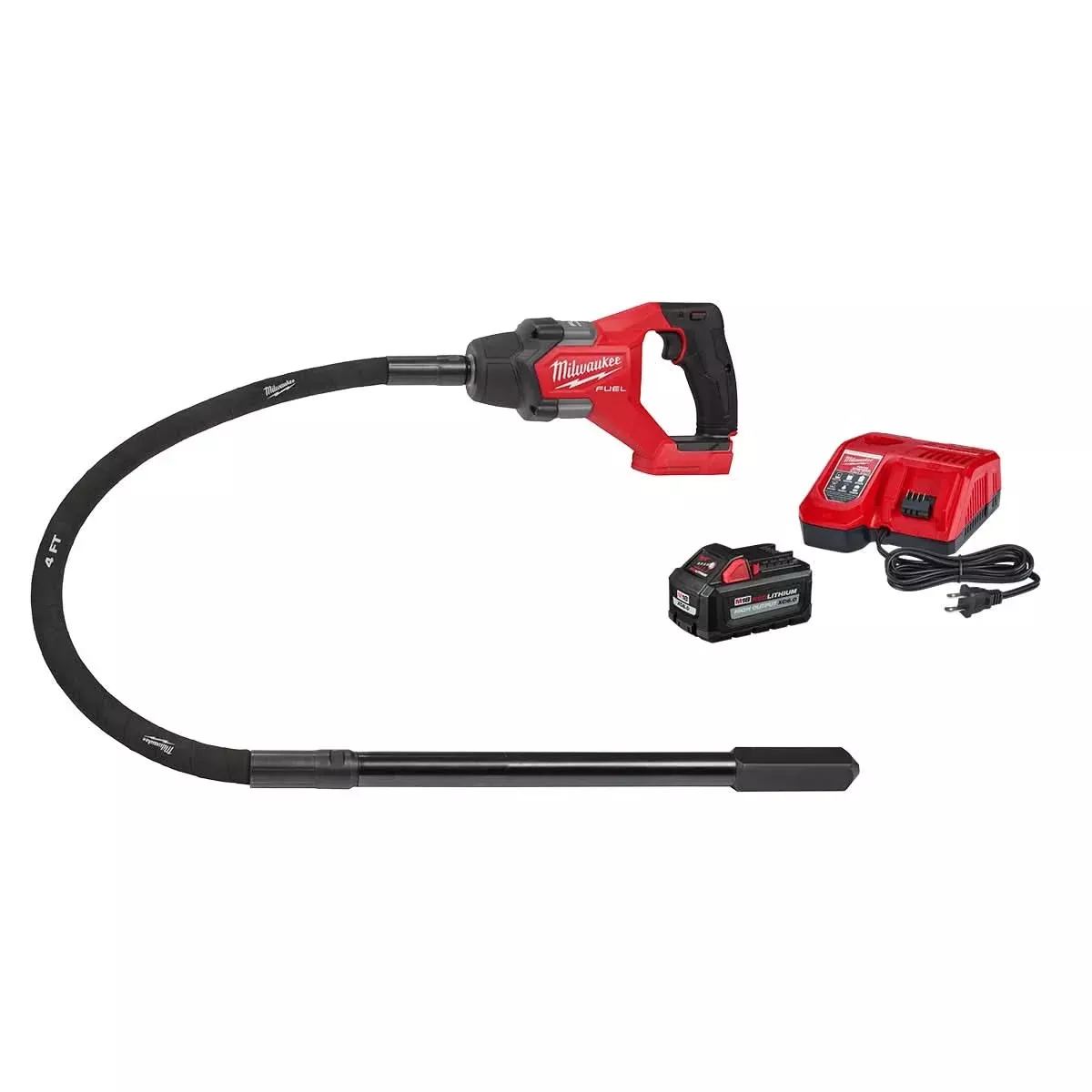 Milwaukee 2910-21 M18 FUEL 4-ft Concrete Pencil Vibrator Kit