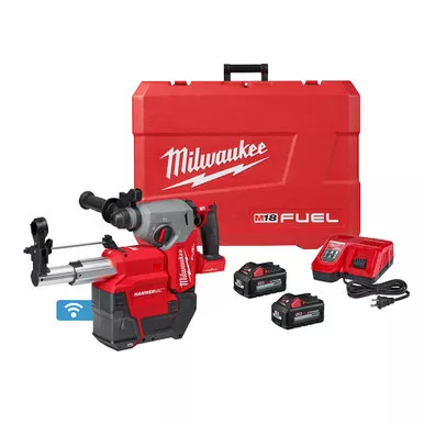 Milwaukee 2914-22DE M18 FUEL 1" SDS Plus Rotary Hammer w/ ONE-KEY Dust Extractor Kit