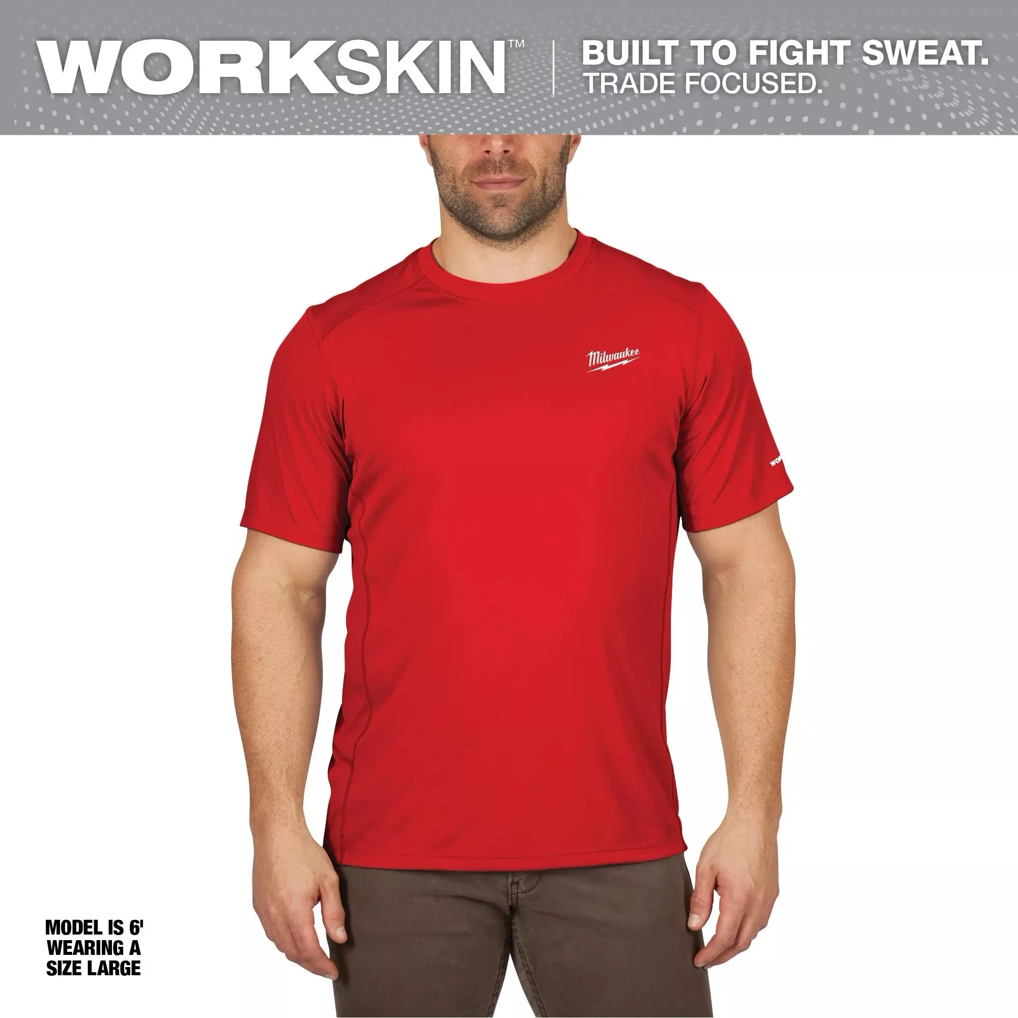 Milwaukee 414R-2X WORKSKIN LIGHT SS SHIRT - RED 2X