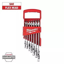 Milwaukee 48-22-9429 7pc Flex Head Ratcheting Wrench Set - SAE