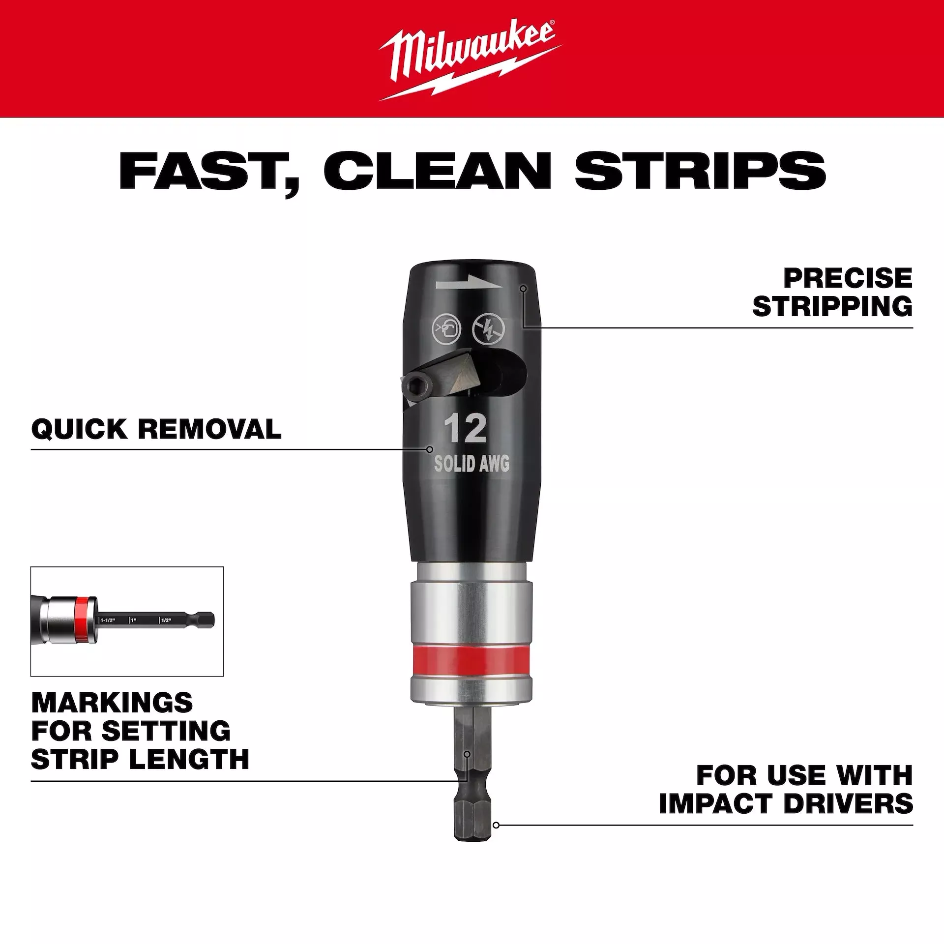 Milwaukee 48-32-6405 2PC Solid Wire Stripper Set