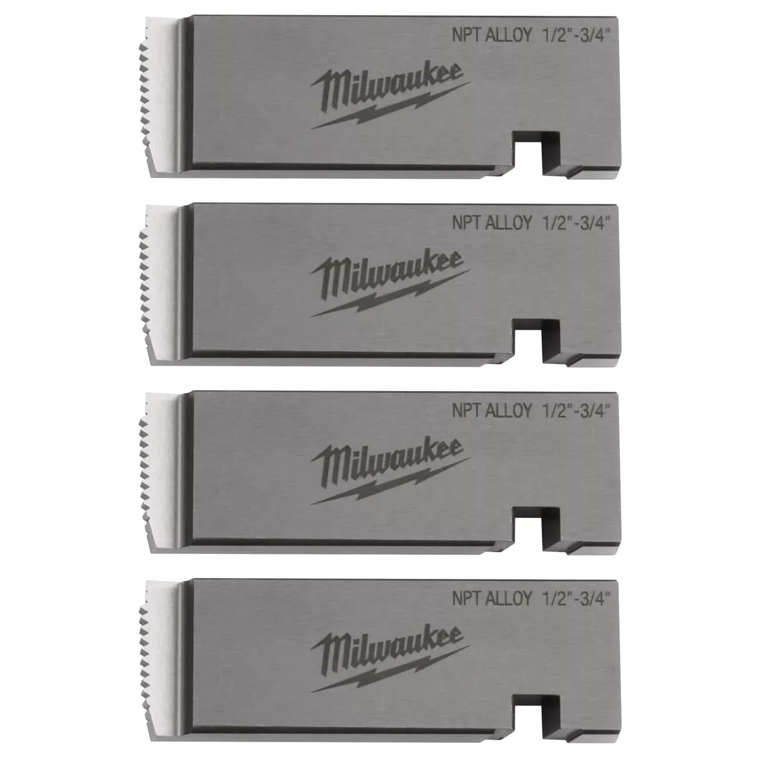 Milwaukee 48-36-1201 Milwaukee 1/2"-3/4" ALLOY NPT Universal Pipe Threading Dies