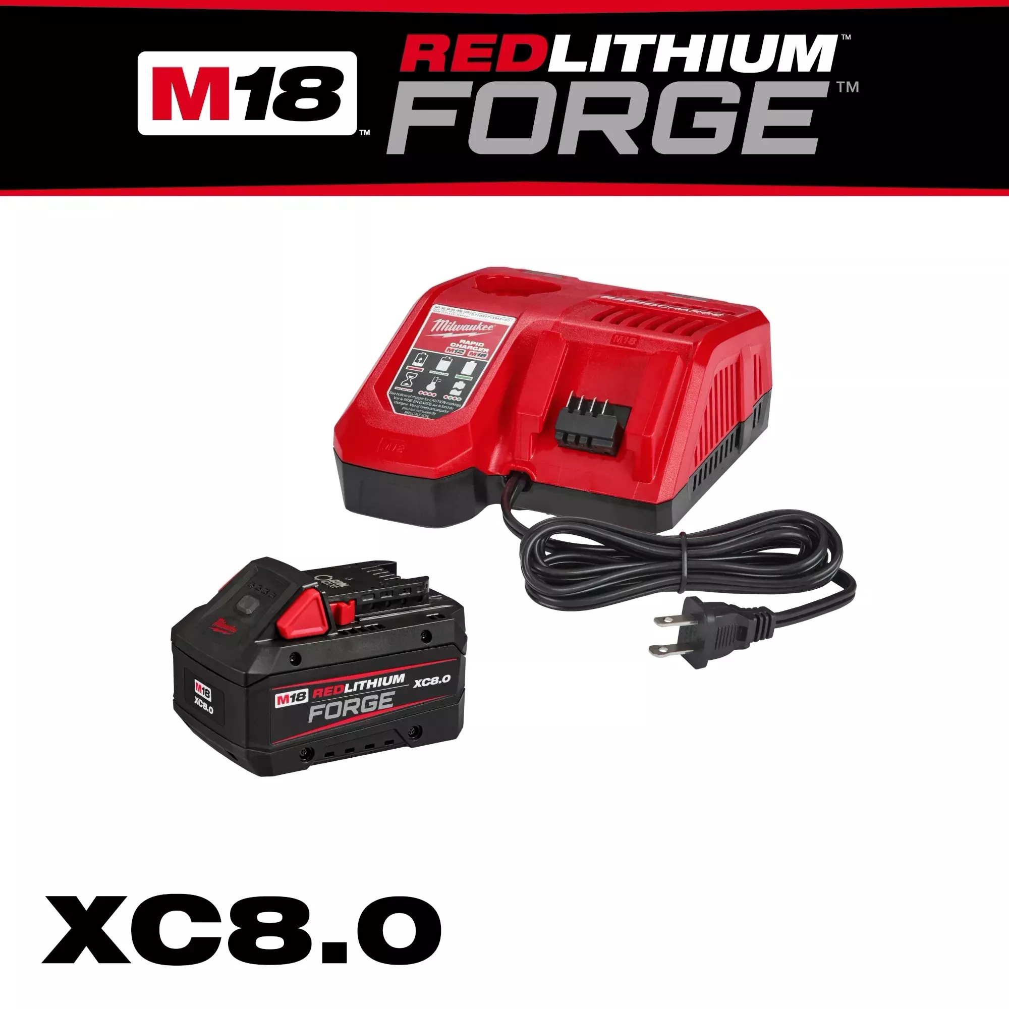 Milwaukee 48-59-1881F M18™ REDLITHIUM™ FORGE™ XC8.0 Dual Battery Starter Kit
