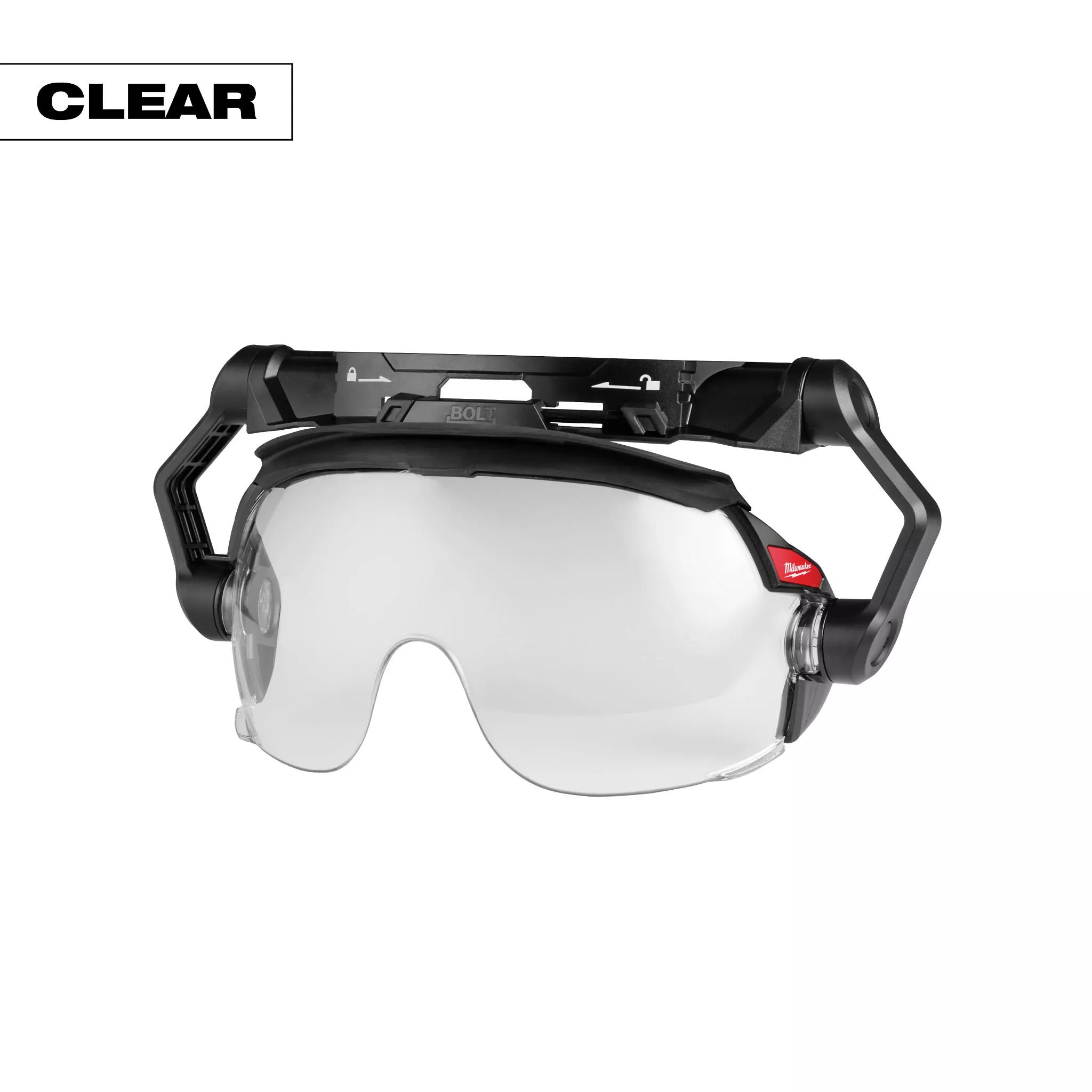 Milwaukee 48-73-1412 BOLT Gasketed Eye Visor - Clear Dual Coat Lens (Compatible withBOLT Safety Helmets & BOLT Hard Hats)