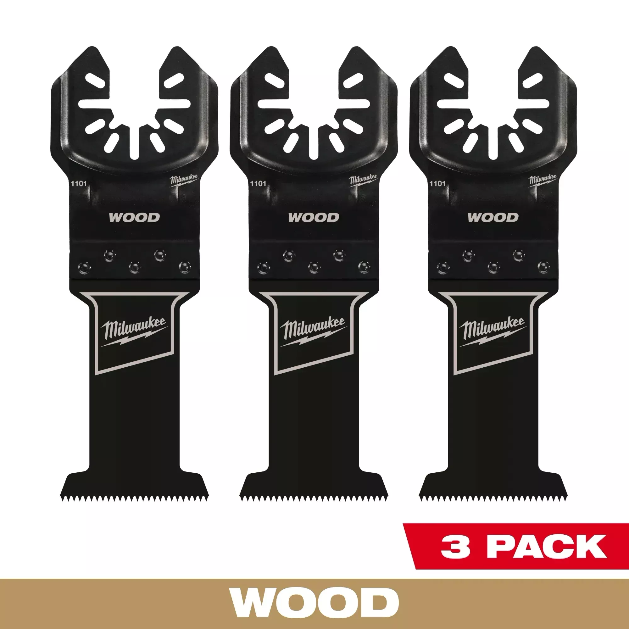 Milwaukee 49-25-1233 Milwaukee OPEN-LOK 1-3/8" TITANIUM ENHANCED BI-METAL MULTI-MATERIAL BLADES 3PK